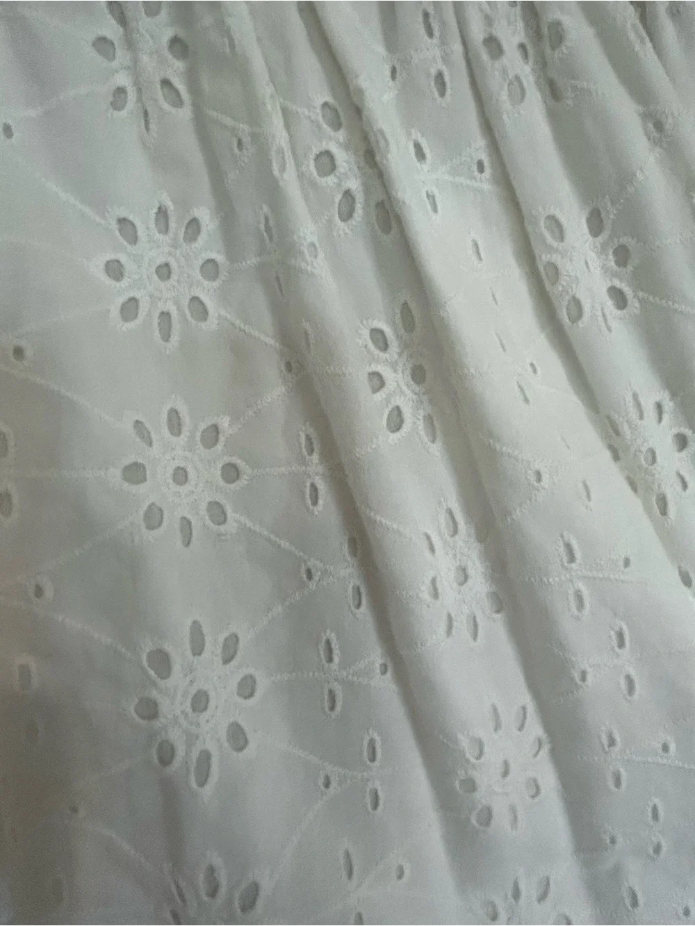 White Eyelet Maxi Dress with Tie Straps